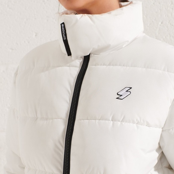 Women's Longline Sports Water Repellent Puffer Jacket from SUPERDRY - Picture 12 of 12